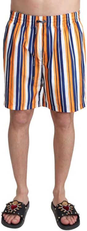 Dolce & Gabbana Dolce & Gabbana Multicolor Striped Beachwear Swimshorts