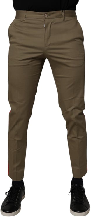 Dolce & Gabbana Dolce & Gabbana Dark Khaki Cotton Tapered Pants