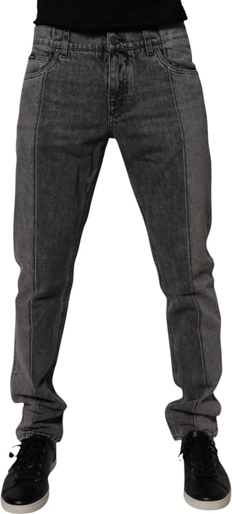 Dolce & Gabbana Dolce & Gabbana Two Tone Gray Cotton Denim Jeans