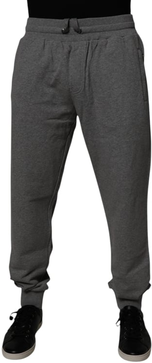 Dolce & Gabbana Dolce & Gabbana Gray Logo Cotton Jogger Men Sweatpants Pants