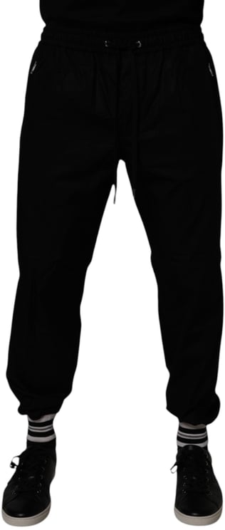 Dolce & Gabbana Dolce & Gabbana Black Cotton Men Jogger Sweatpants Pants