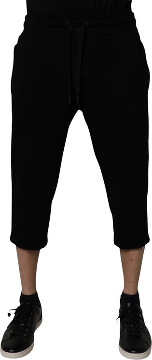 Dolce & Gabbana Dolce & Gabbana Black Cotton Blend Cropped Sweatpants Pants