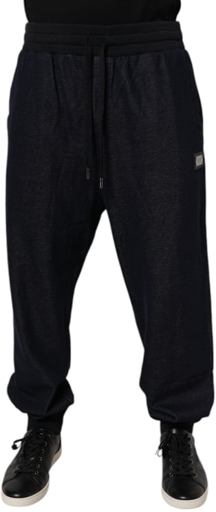 Dolce & Gabbana Dolce & Gabbana Black Jacquard Cotton Jogger Sweatpants Pants