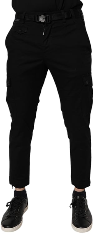 Dolce & Gabbana Dolce & Gabbana Black Cotton Stretch Skinny Cargo Denim Jeans