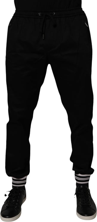 Dolce & Gabbana Dolce & Gabbana Black Cotton Stretch Jogger Sweatpants Pants
