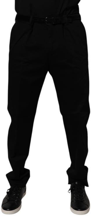 Dolce & Gabbana Dolce & Gabbana Black Cotton Men Skinny Dress Formal Pants