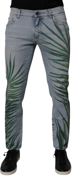 Dolce & Gabbana Dolce & Gabbana Light Blue Leaf Cotton Classic Men Denim Jeans