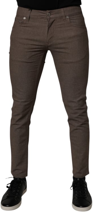 Dolce & Gabbana Dolce & Gabbana Brown Cotton Stretch Chino Pants