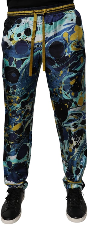 Dolce & Gabbana Dolce & Gabbana Multicolor Marble Print Jogger Sweatpants Pants