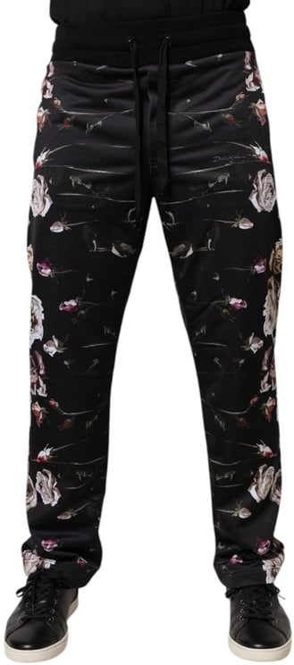 Dolce & Gabbana Dolce & Gabbana Black Floral Polyester Jogger Pants