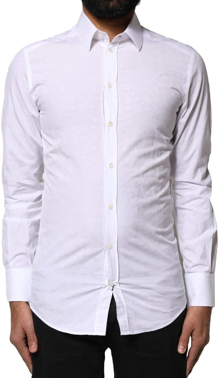 Dolce & Gabbana Dolce & Gabbana White GOLD Cotton Long Sleeves Dress Shirt