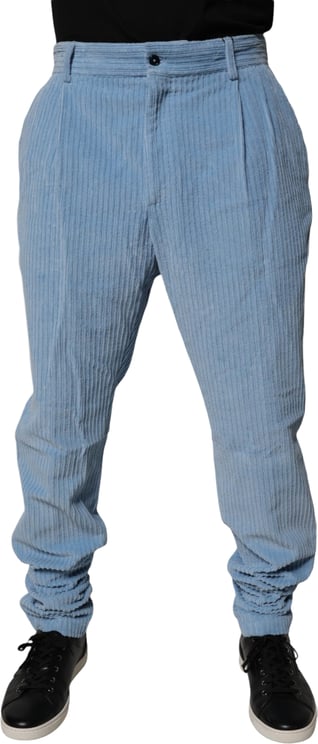 Dolce & Gabbana Dolce & Gabbana Light Blue Corduroy Cotton Skinny Denim Jeans