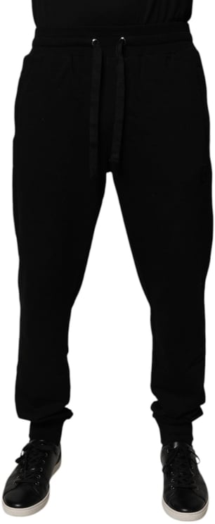 Dolce & Gabbana Dolce & Gabbana Black Cotton Mid Waist Jogger Sweatpants Pants