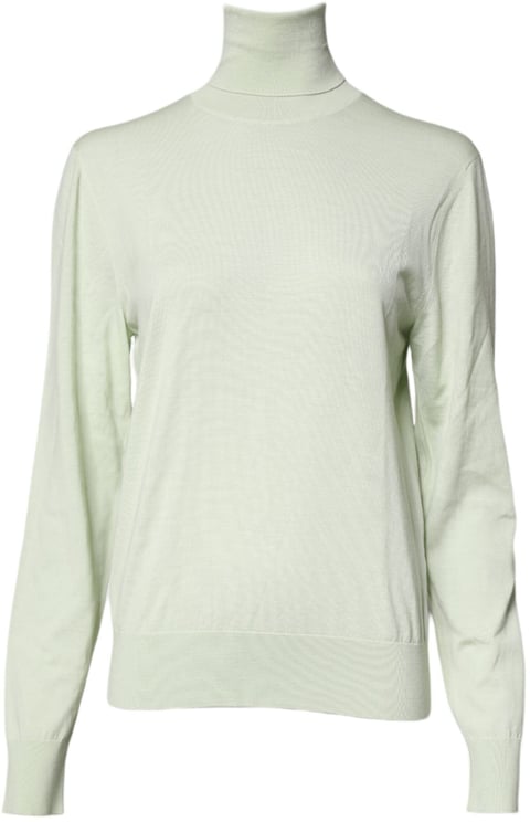 Dolce & Gabbana Dolce & Gabbana Light Green Wool Turtleneck Pullover Sweater