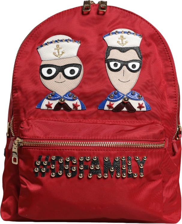Dolce & Gabbana Dolce & Gabbana Red #DGFAMILY VULCANO Embellishment Backpack Bag