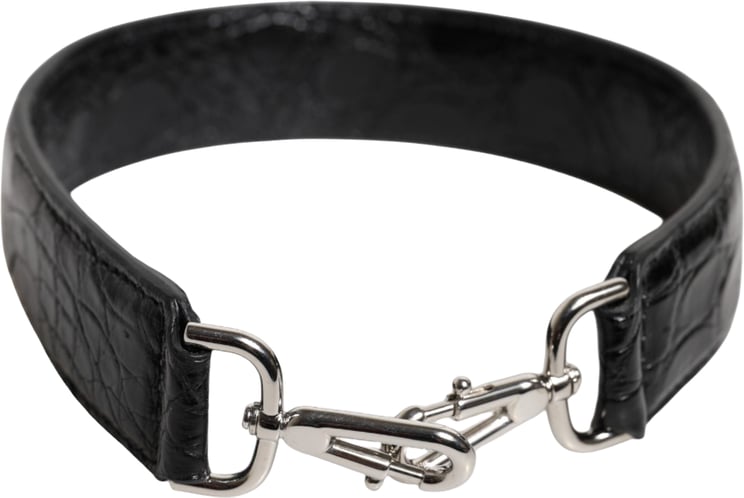 Dolce & Gabbana Dolce & Gabbana Black Alligator Leather Bag Shoulder Strap