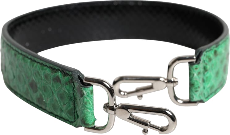 Dolce & Gabbana Dolce & Gabbana Black Green Exotic Leather Bag Shoulder Strap