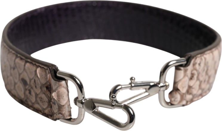 Dolce & Gabbana Dolce & Gabbana Black Cream Exotic Leather Bag Shoulder Strap