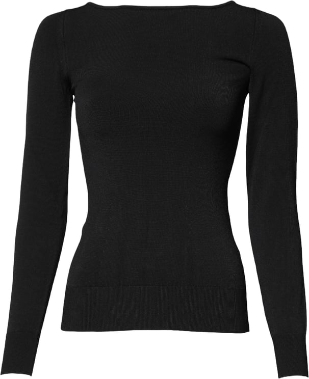 Dolce & Gabbana Dolce & Gabbana Black Viscose Long Sleeves Pullover Top