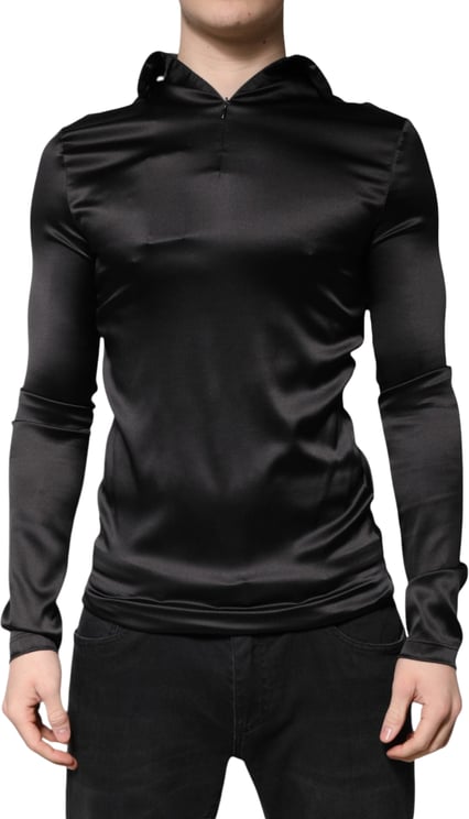 Dolce & Gabbana Dolce & Gabbana Black Silk Turtleneck Men Pullover Sweater