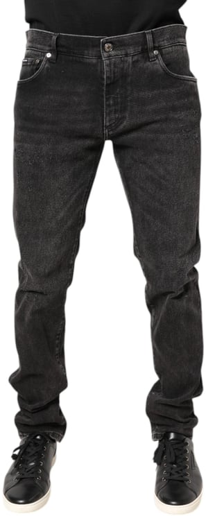 Dolce & Gabbana Dolce & Gabbana Gray Washed Cotton Skinny Denim Jeans