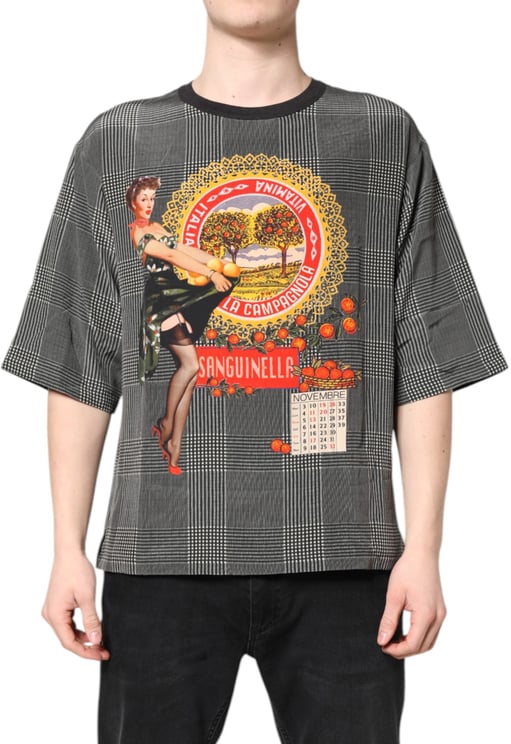 Dolce & Gabbana Dolce & Gabbana Black White Graphic Print Short Sleeve T-shirt