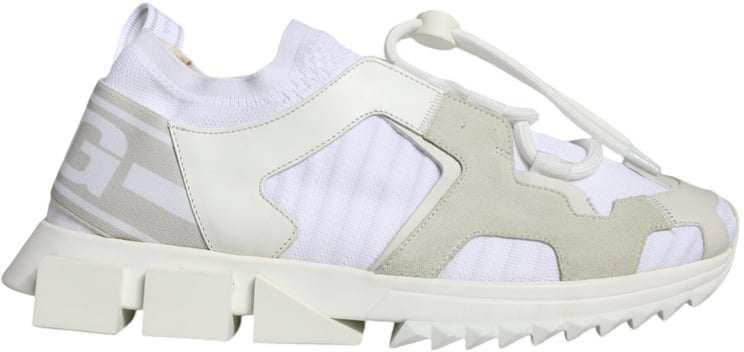 Dolce & Gabbana Dolce & Gabbana White Mesh Sorrento Trekking Sneakers Shoes