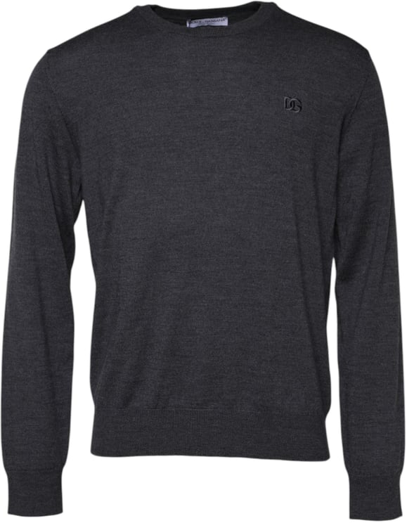 Dolce & Gabbana Dolce & Gabbana Gray Wool Logo Knitted Men Pullover Sweater