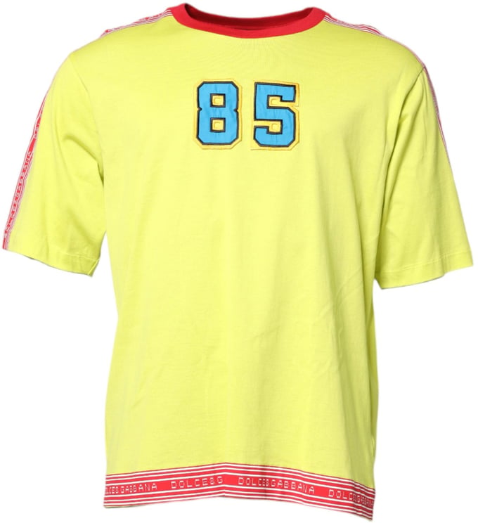 Dolce & Gabbana Dolce & Gabbana Green Cotton 85 Patch Crew Neck T-shirt