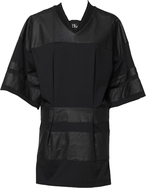 Dolce & Gabbana Dolce & Gabbana Black Cotton Short Sleeves V-neck T-shirt