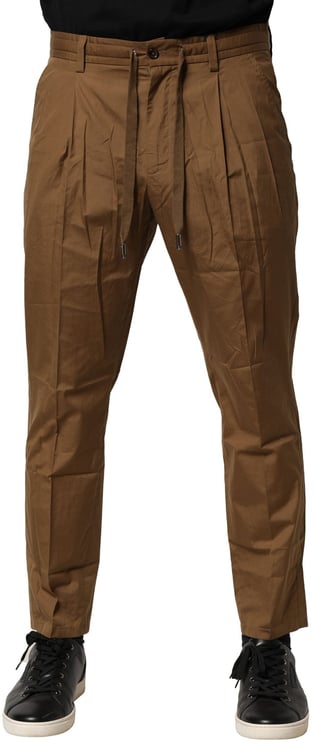 Dolce & Gabbana Dolce & Gabbana Brown Cotton Chino Mid Waist Men Pants