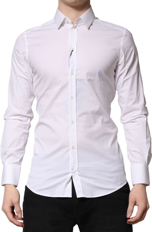 Dolce & Gabbana Dolce & Gabbana White GOLD Cotton Men Dress Formal Shirt