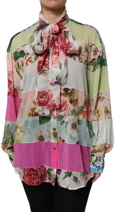 Dolce & Gabbana Dolce & Gabbana Multicolor Floral Patchwork Long Sleeves Top