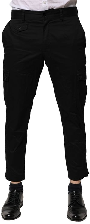 Dolce & Gabbana Dolce & Gabbana Black Cotton Dress Slim Formal Pants