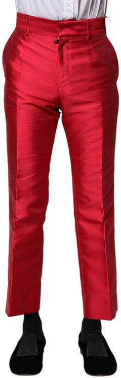Dolce & Gabbana Dolce & Gabbana Red Polyester Cropped Dress Pants
