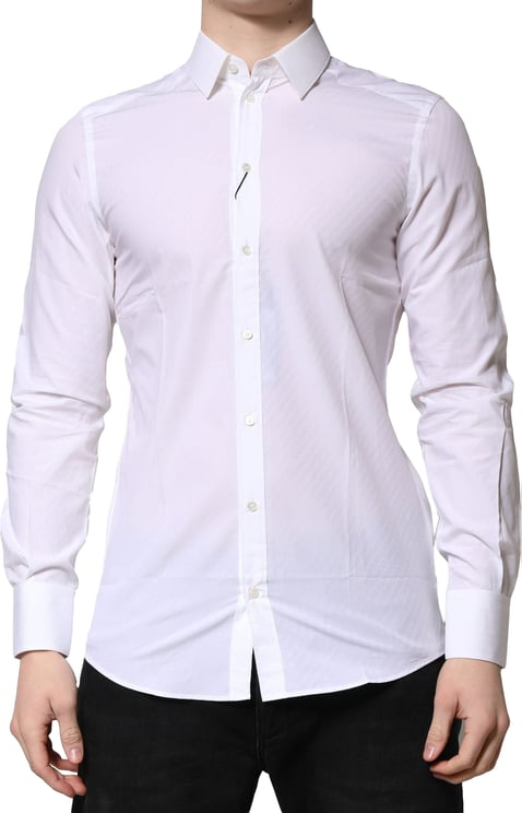 Dolce & Gabbana Dolce & Gabbana White MARTINI Long Sleeves Dress Formal Shirt