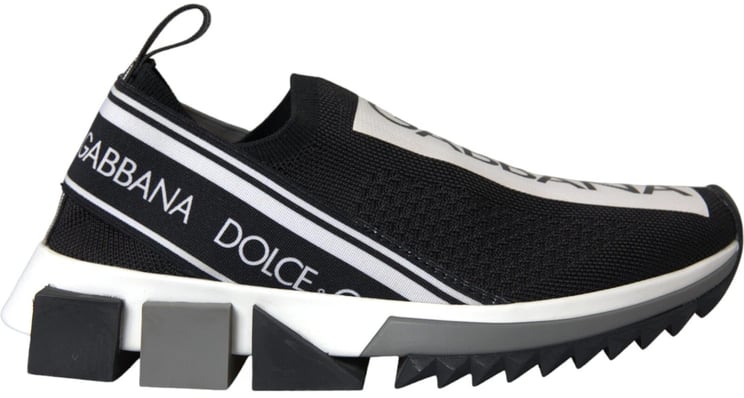 Dolce & Gabbana Dolce & Gabbana Black White Slip On Sorrento Sneakers Shoes