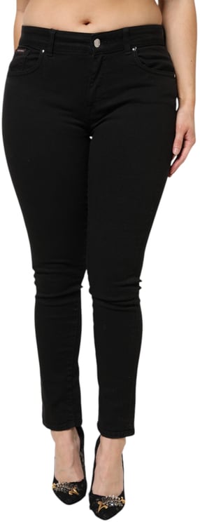 Dolce & Gabbana Dolce & Gabbana Black Cotton Mid Waist Denim Jeans
