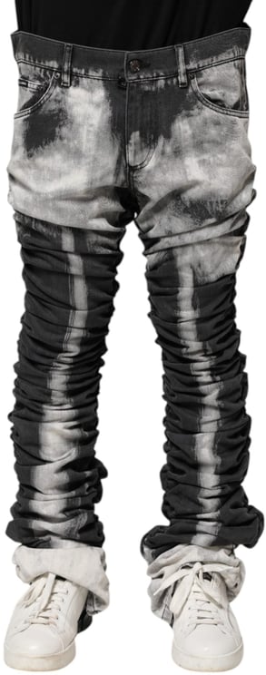 Dolce & Gabbana Dolce & Gabbana Black Tie Dye Straight Denim Jeans