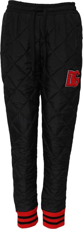 Dolce & Gabbana Dolce & Gabbana Black Quilted Mid Waist Jogger Pants