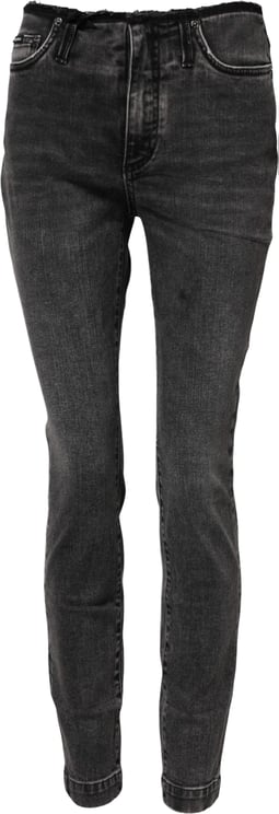 Dolce & Gabbana Dolce & Gabbana Gray Skinny Cotton Mid Waisted Denim Jeans