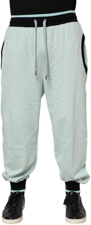 Dolce & Gabbana Dolce & Gabbana Light Green Cotton Men Jogger Sweatpants Pants