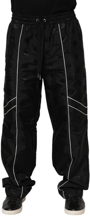 Dolce & Gabbana Dolce & Gabbana Black Cotton Straight Jogger Sweatpants Pants