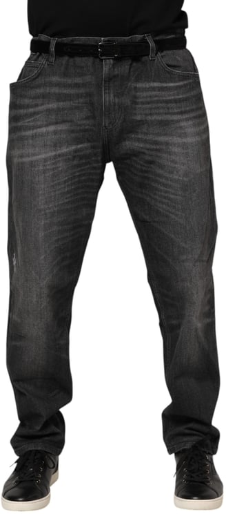 Dolce & Gabbana Dolce & Gabbana Gray Washed Cotton Loose Denim Jeans