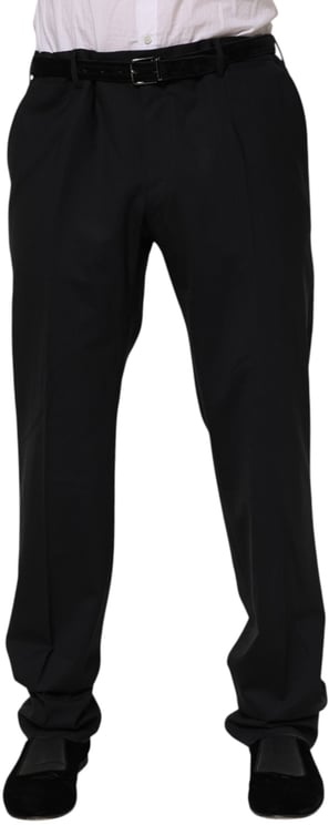 Dolce & Gabbana Dolce & Gabbana Black Wool Formal Dress Pants