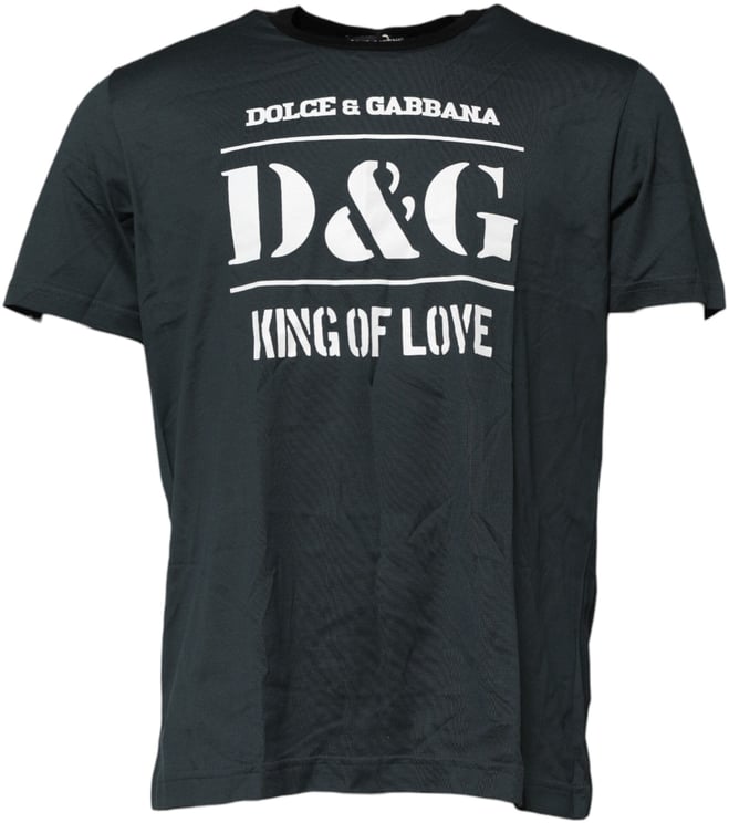 Dolce & Gabbana Dolce & Gabbana Black Cotton Printed Short Sleeves T-shirt