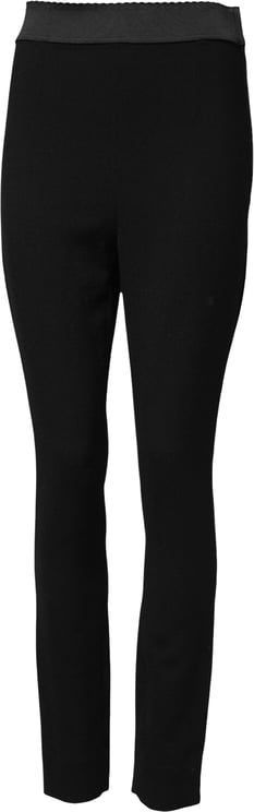 Dolce & Gabbana Dolce & Gabbana Black Wool Leggings Stretch Pants