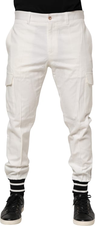 Dolce & Gabbana Dolce & Gabbana White Cotton Jogger Cargo Skinny Men Pants