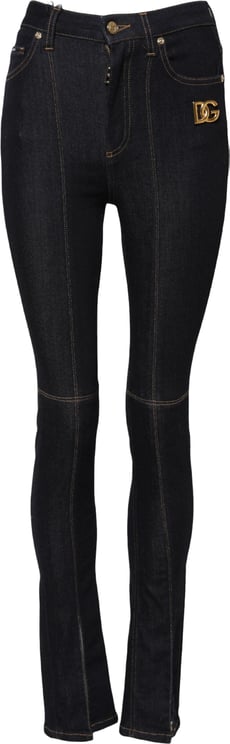 Dolce & Gabbana Dolce & Gabbana Blue Cotton High Waist Skinny Denim Jeans