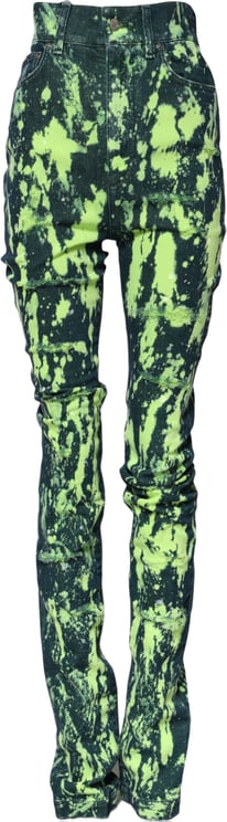 Dolce & Gabbana Dolce & Gabbana Green Color Splash High Waist Denim Jeans